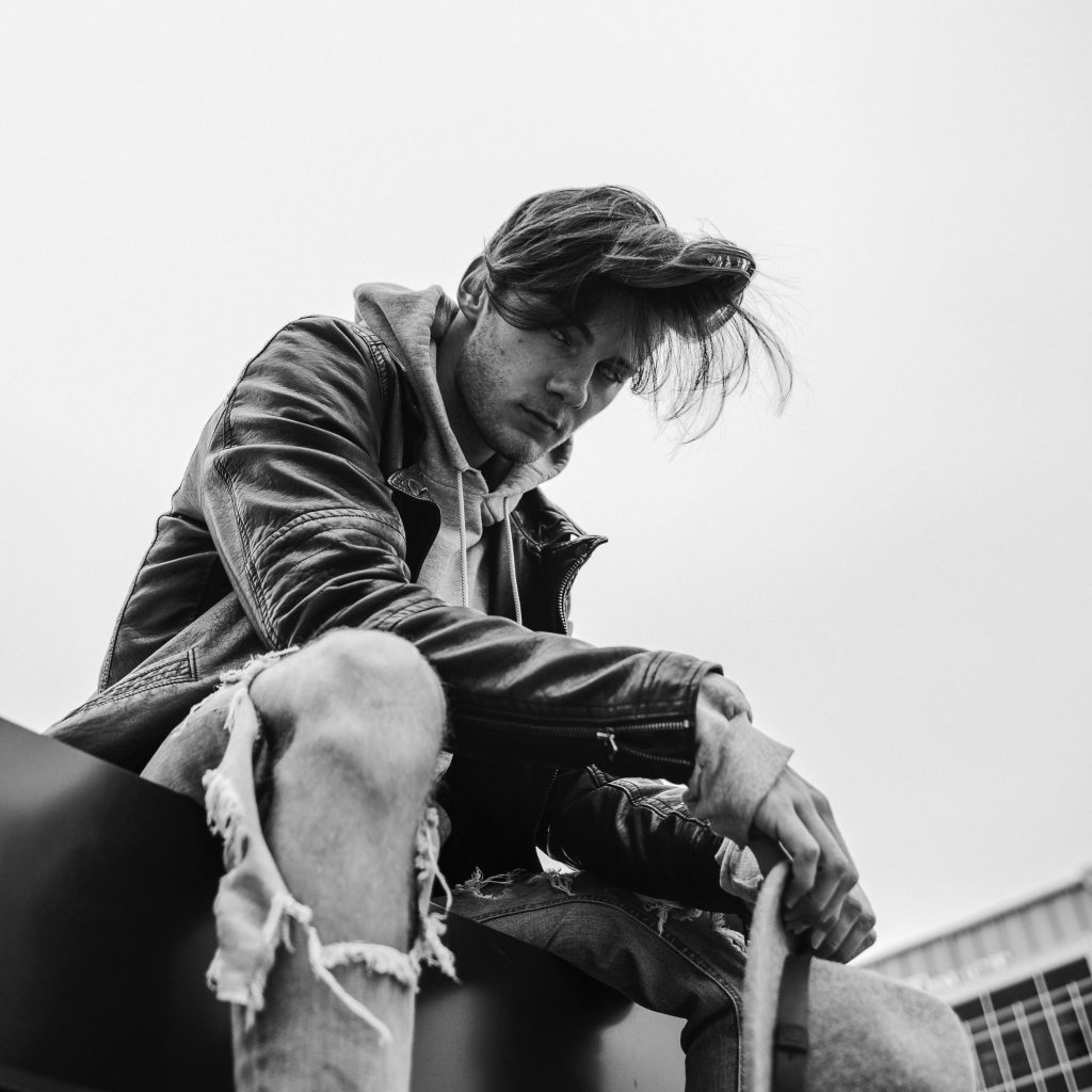 Stylische Männer Lederjacke