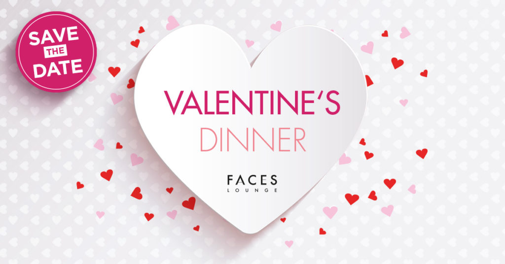Valentinsdinner Faces Lounge