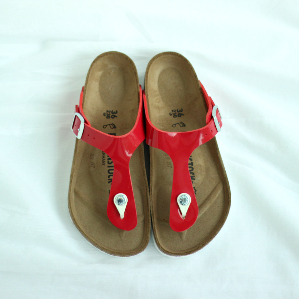Birkenstock rot glänzend Gizeh