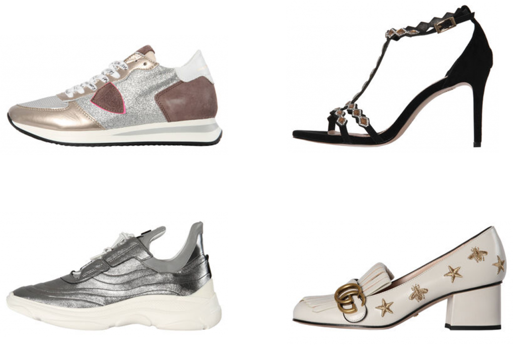 Schuhe, metallic