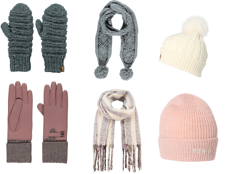Après-Ski-Outfit: Schals, Handschuhe und Mützen