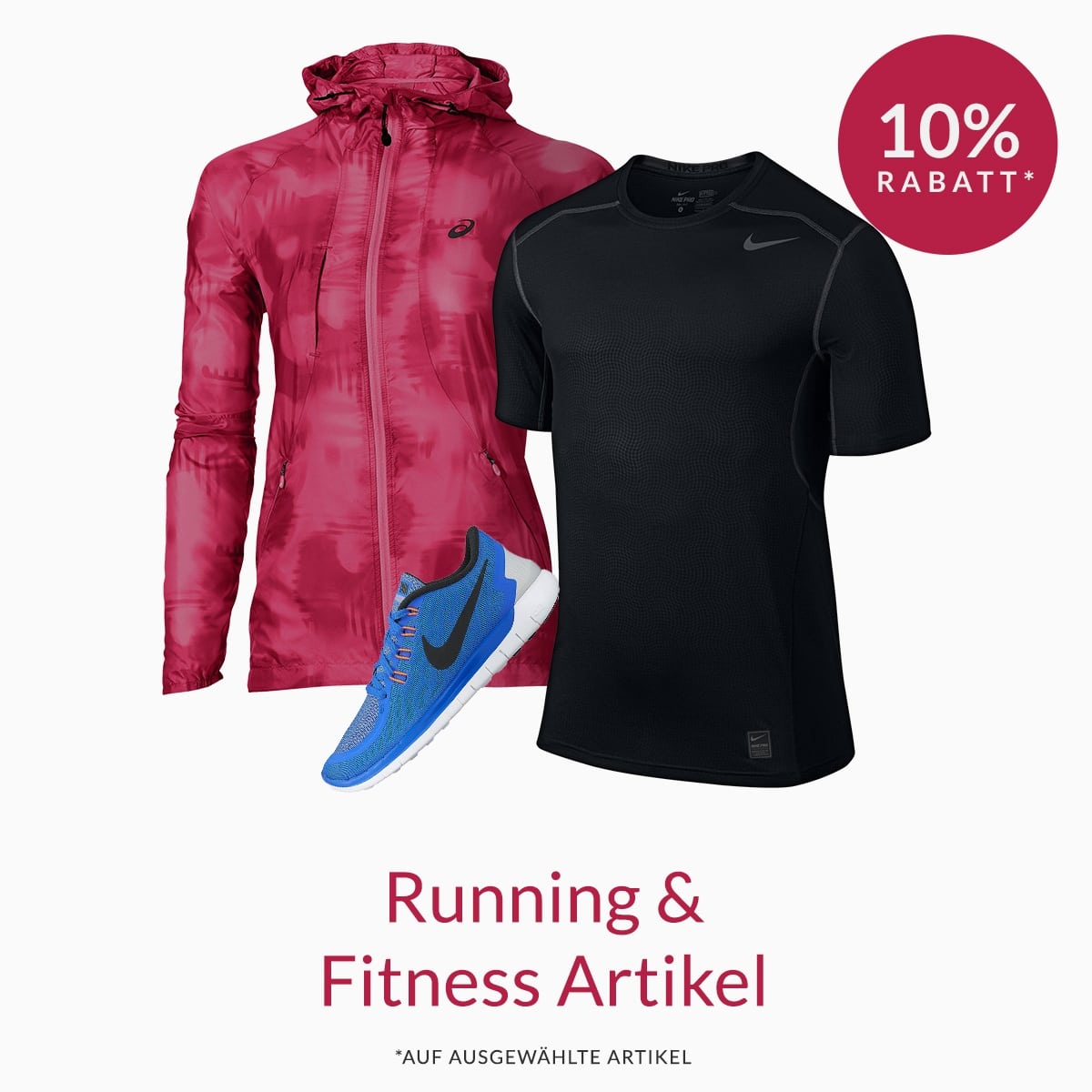 10% Rabatt auf ausgewählte Running- und Fitnessartikel