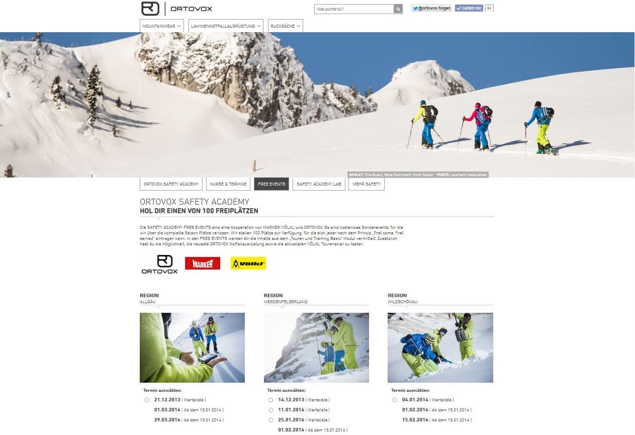 Das Ortovox Safety Lab 2: Vorbereitungen für Skitouren