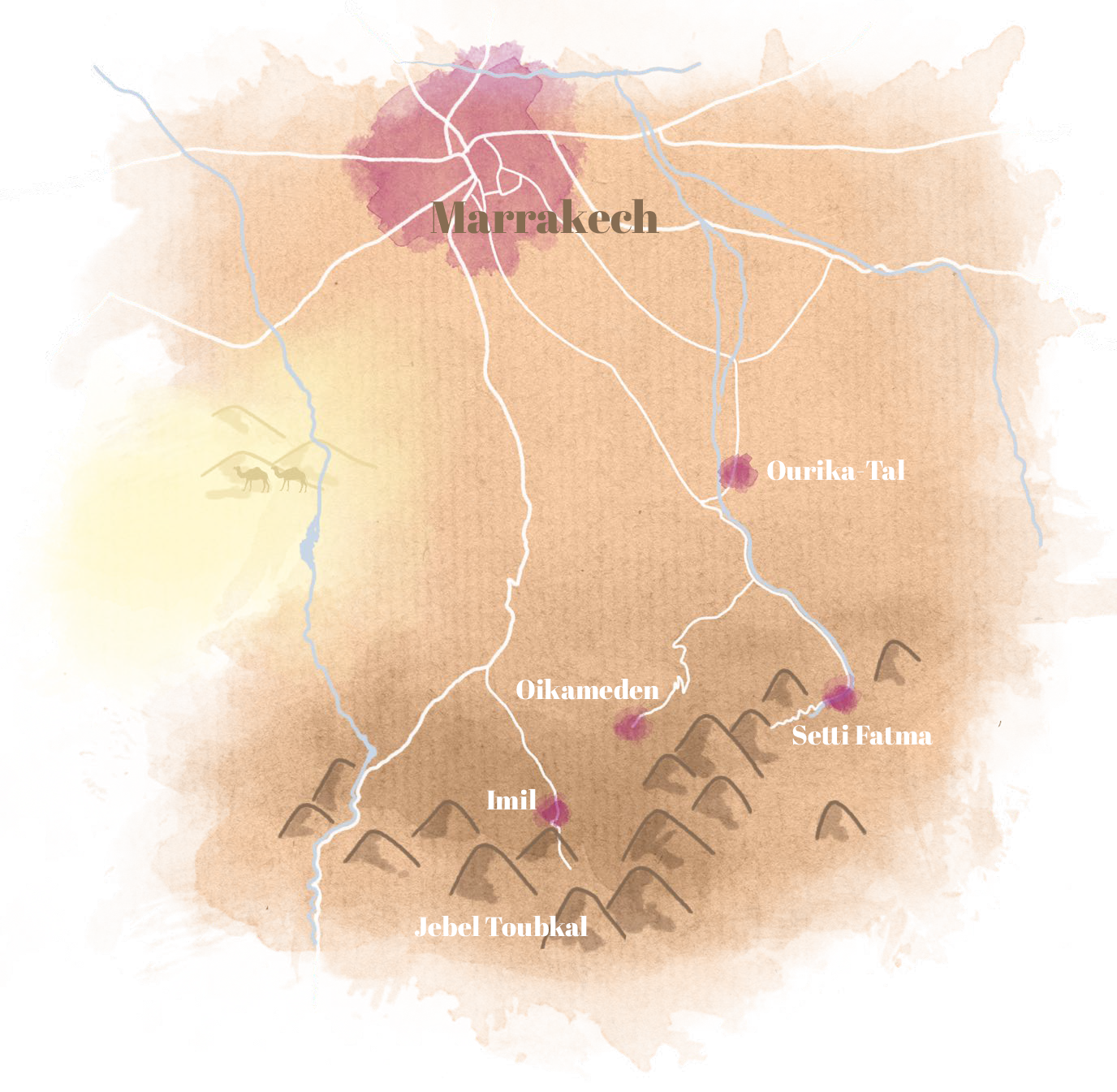 Karte Marokko