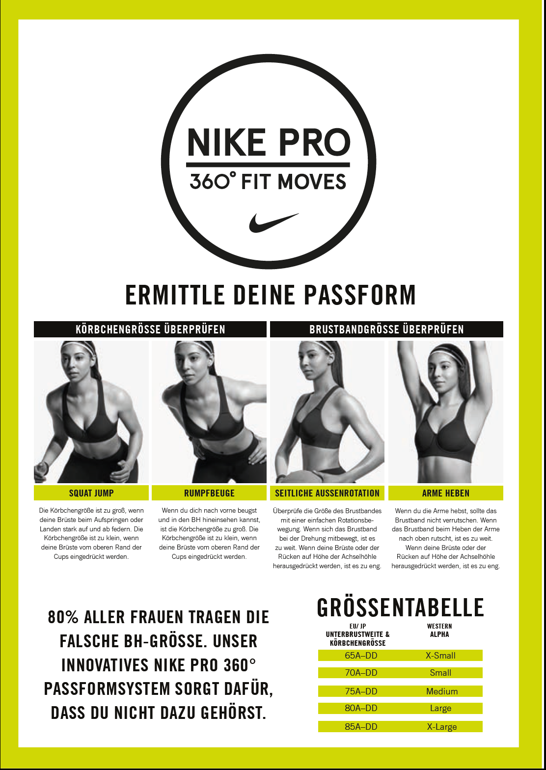 Perfekte Passform mit Nike Sportsbras