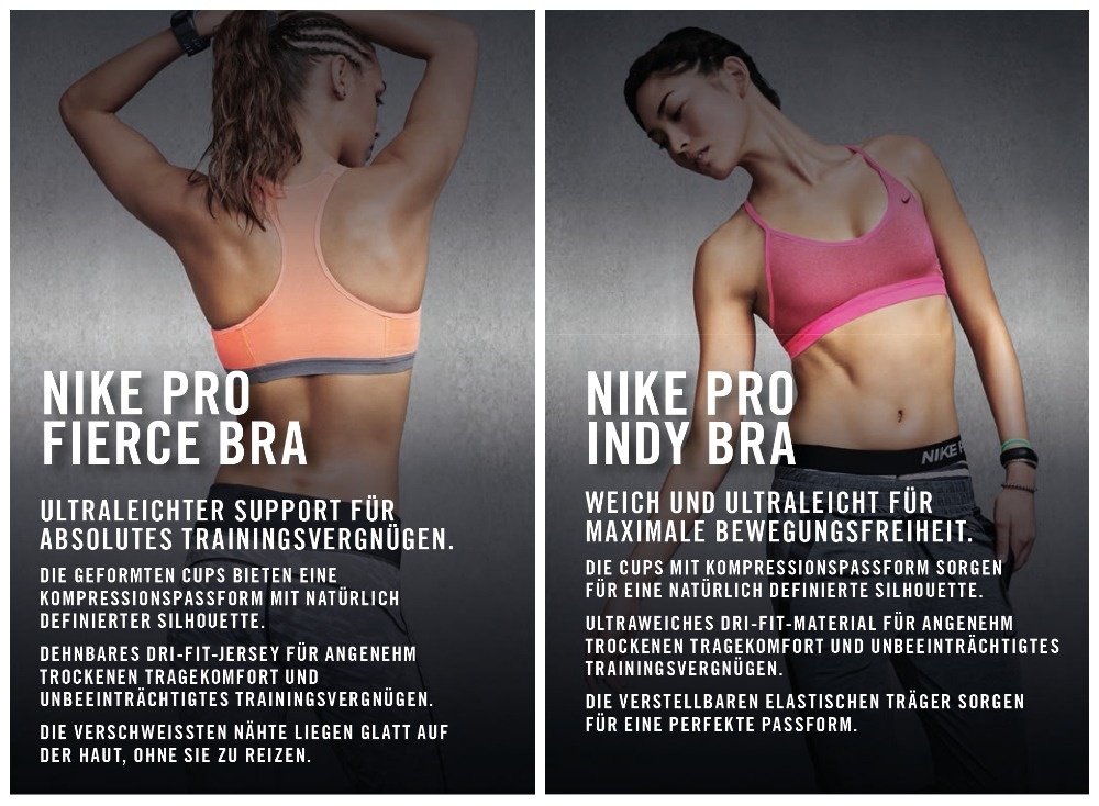 Perfekte Passform mit Nike Sportsbras